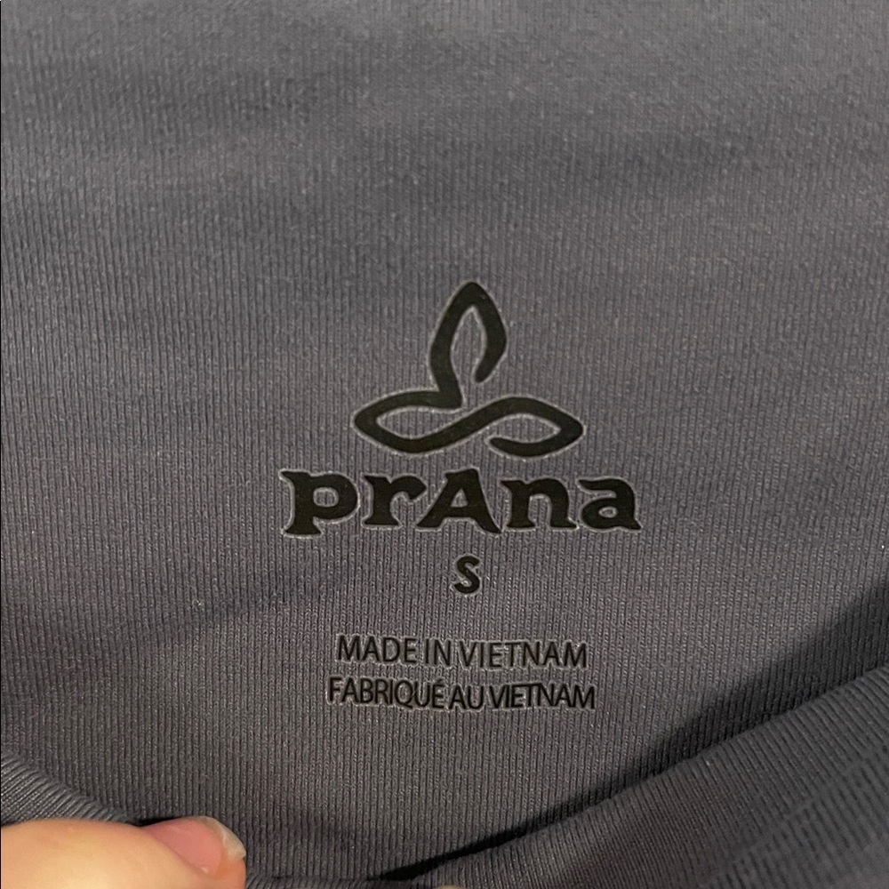 Prana Cropped Gray Blue Leggings Size Small - Picture 3 of 6